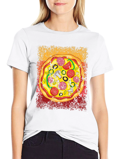 Pizza Graphic T-Shirt - Unisex Crew Neck Tee
