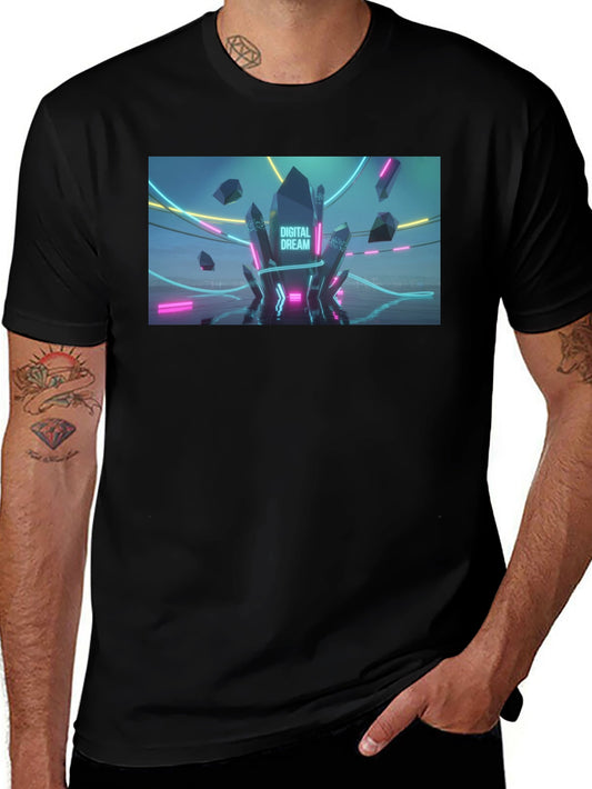 Digital Dream Graphic Tee - Mens Black T-Shirt