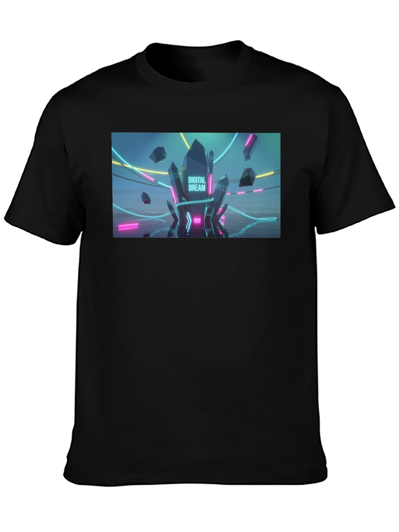 Digital Dream Graphic Tee - Mens Black T-Shirt