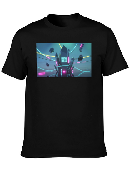 Digital Dream Graphic Tee - Mens Black T-Shirt