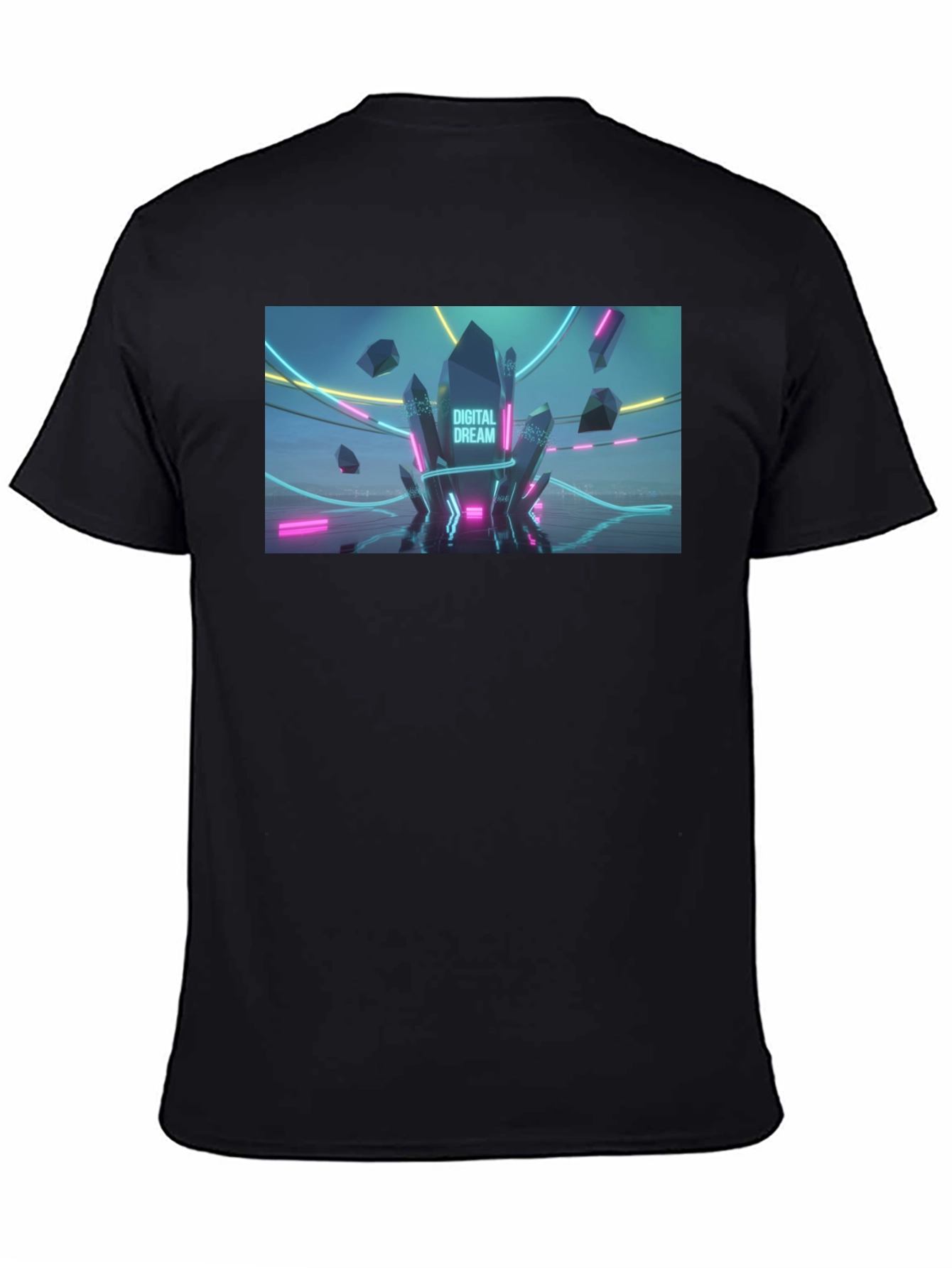 Digital Dream Graphic Tee - Mens Black T-Shirt