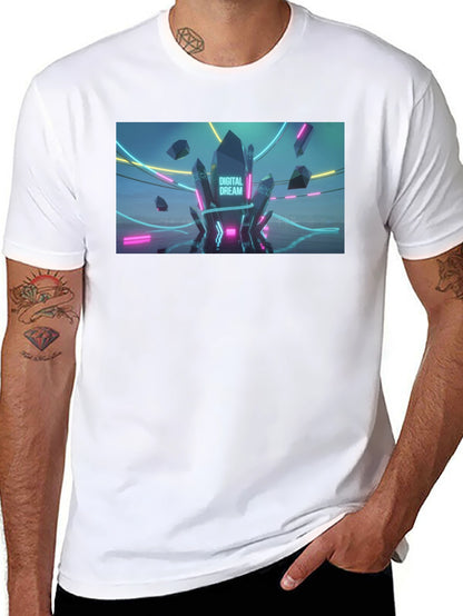 Digital Dream Graphic Tee - Mens Black T-Shirt