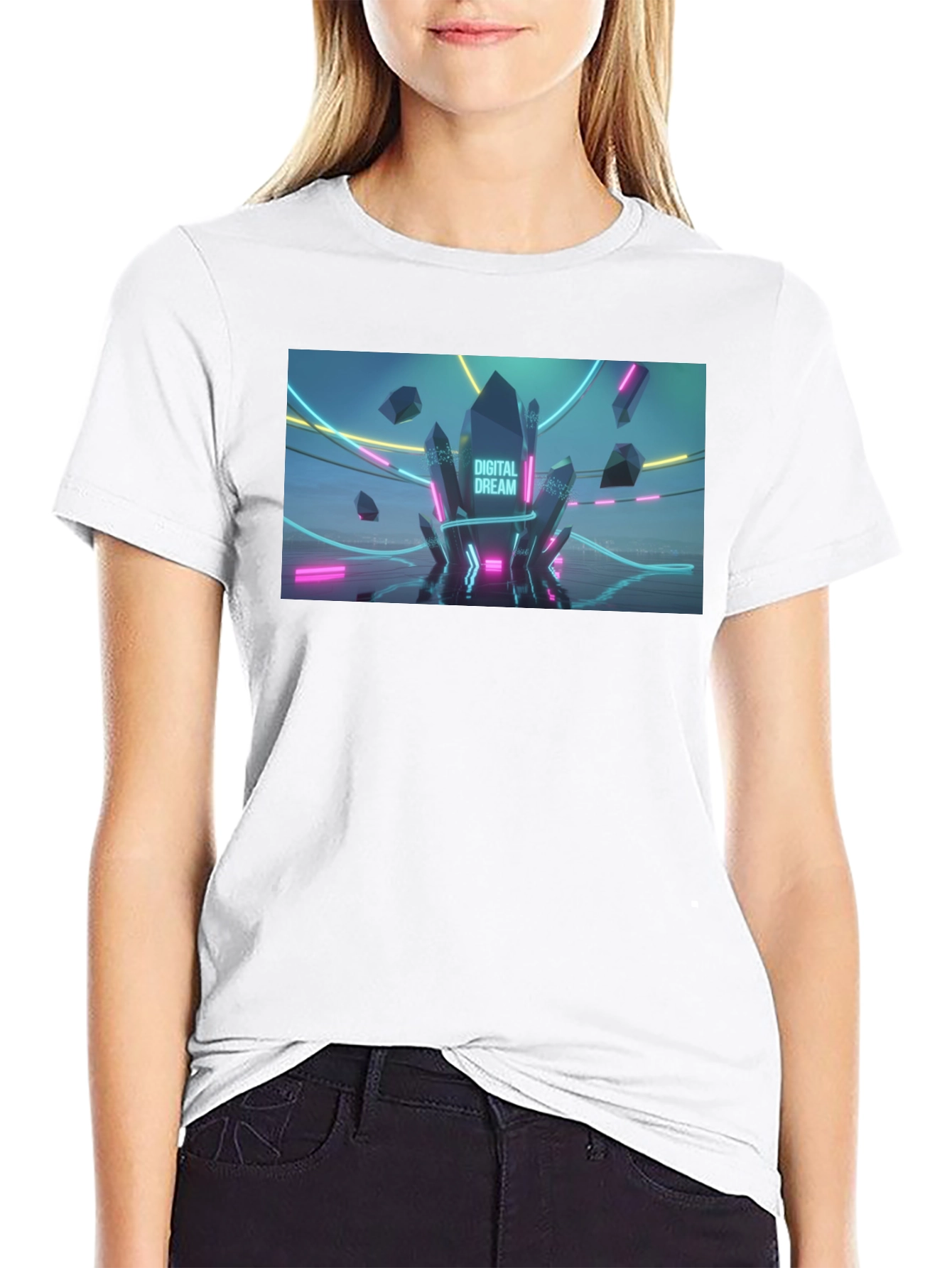 Digital Dream Graphic Tee - Mens Black T-Shirt