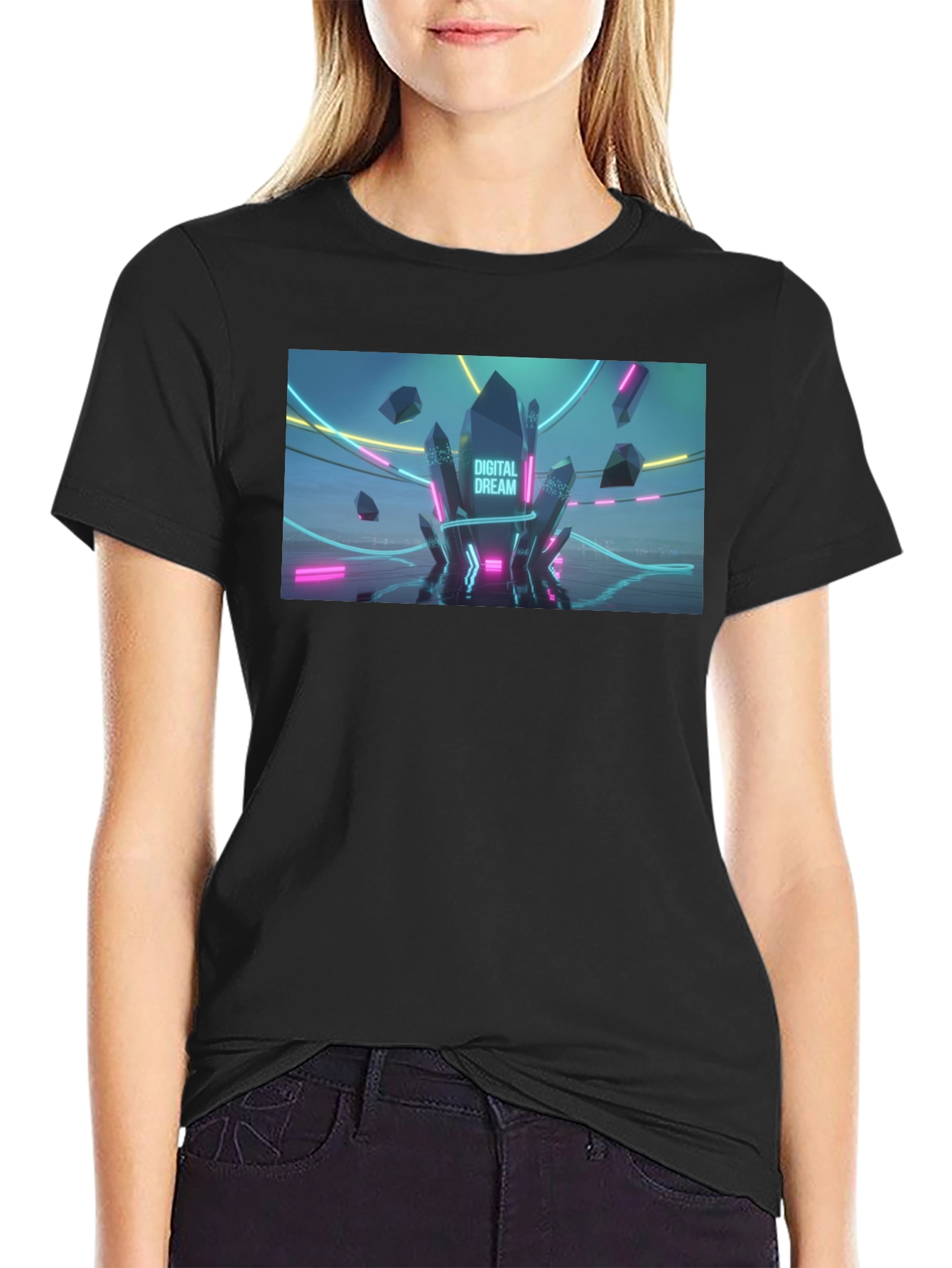Digital Dream Graphic Tee - Mens Black T-Shirt