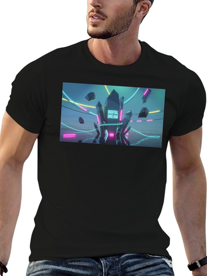 Digital Dream Graphic Tee - Mens Black T-Shirt