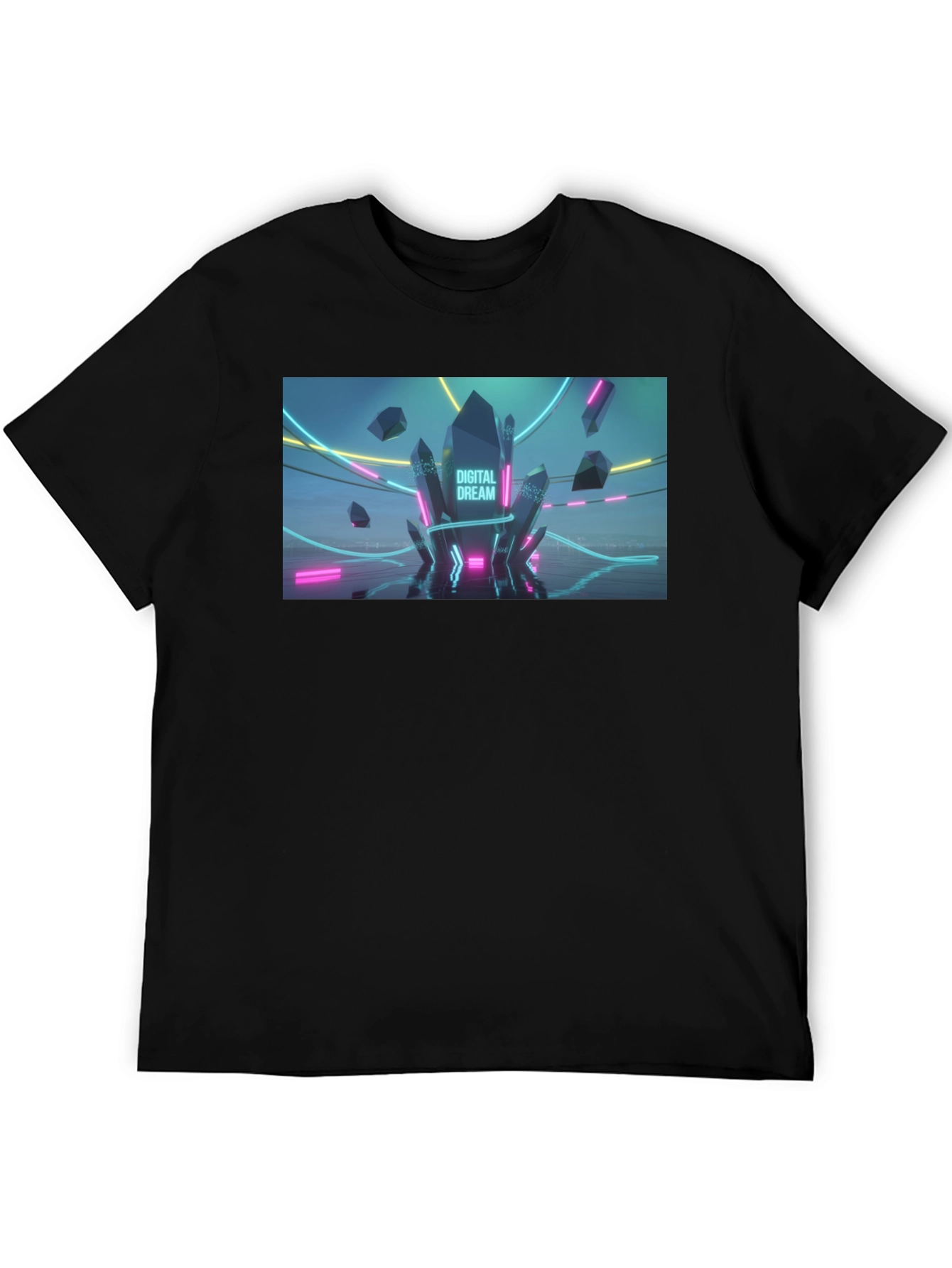 Digital Dream Graphic Tee - Mens Black T-Shirt