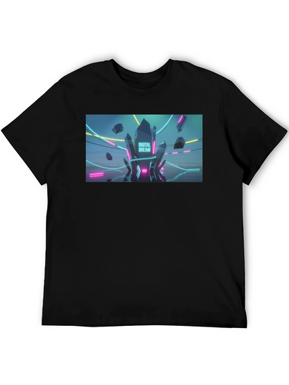 Digital Dream Graphic Tee - Mens Black T-Shirt