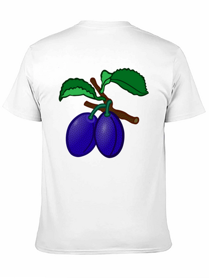 Plum Branch Graphic Black T-Shirt