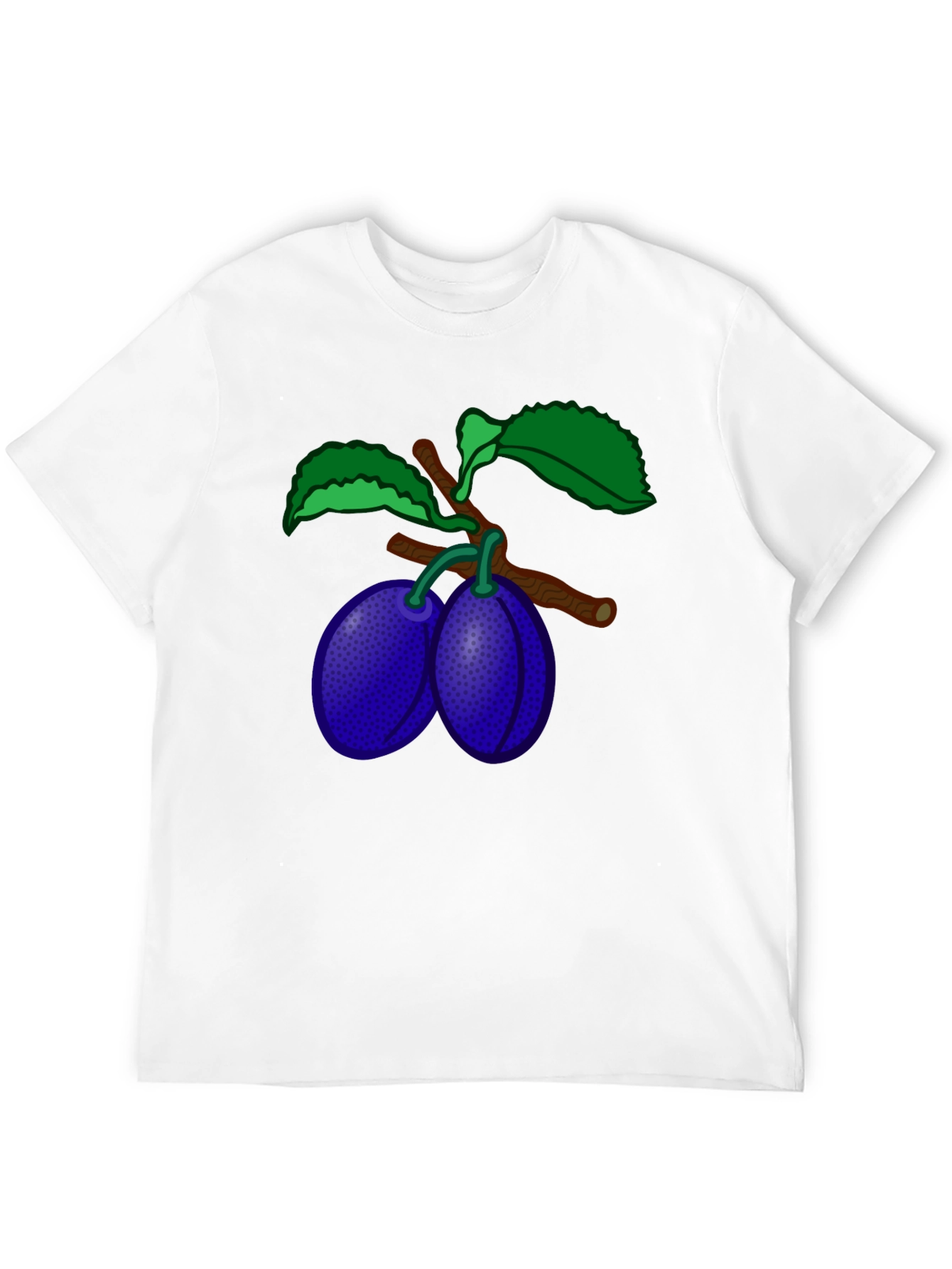Plum Branch Graphic Black T-Shirt