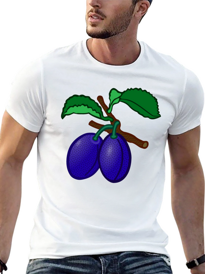 Plum Branch Graphic Black T-Shirt