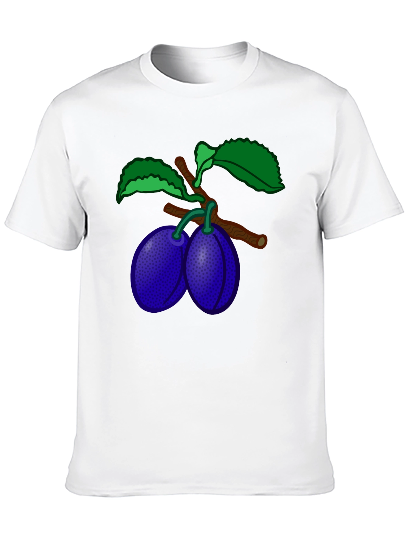 Plum Branch Graphic Black T-Shirt