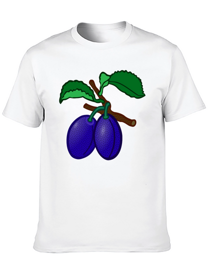 Plum Branch Graphic Black T-Shirt