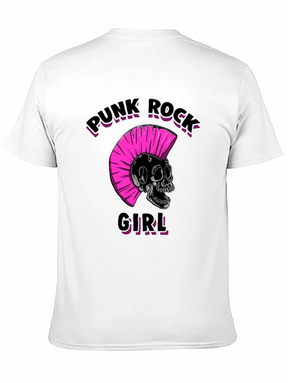 Punk Rock Girl Graphic Tee - Black Unisex T-Shirt