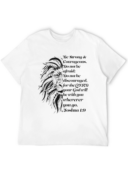 Lion & Scripture Graphic Black T-Shirt