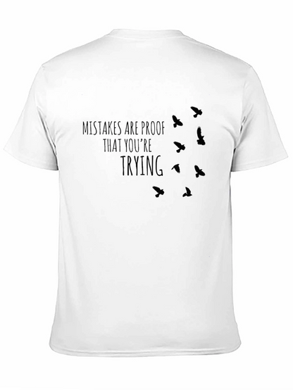 Mistakes Are Proof T-Shirt - Motivational Bird Design
