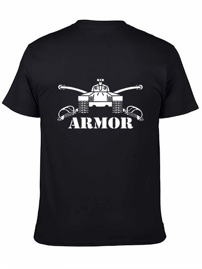 Armor Tank Graphic Tee - Military Style T-Shirt