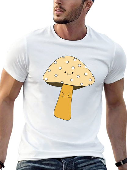 Cute Mushroom Graphic Tee - Unisex Black T-Shirt