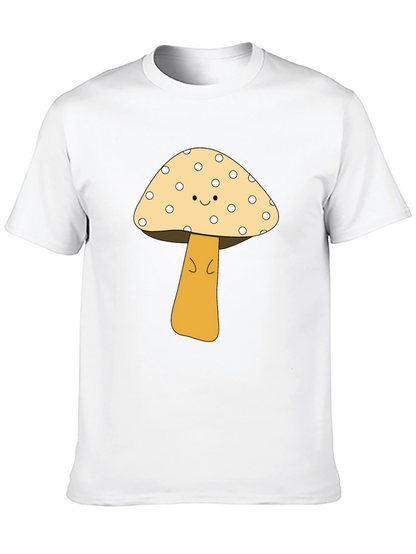 Cute Mushroom Graphic Tee - Unisex Black T-Shirt