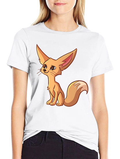 Cute Fennec Fox Graphic T-Shirt - Unique Cartoon Design