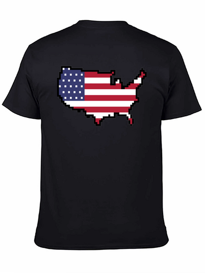 USA Pixel Flag Map T-Shirt