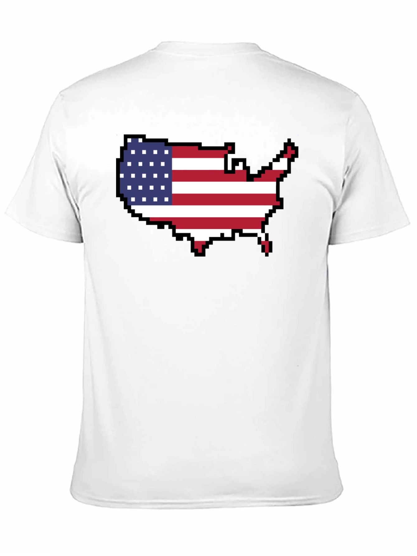 USA Pixel Flag Map T-Shirt