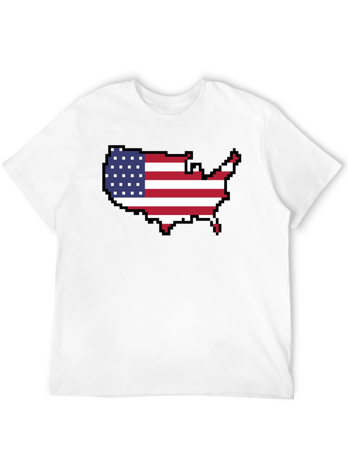 USA Pixel Flag Map T-Shirt