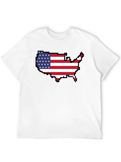 USA Pixel Flag Map T-Shirt