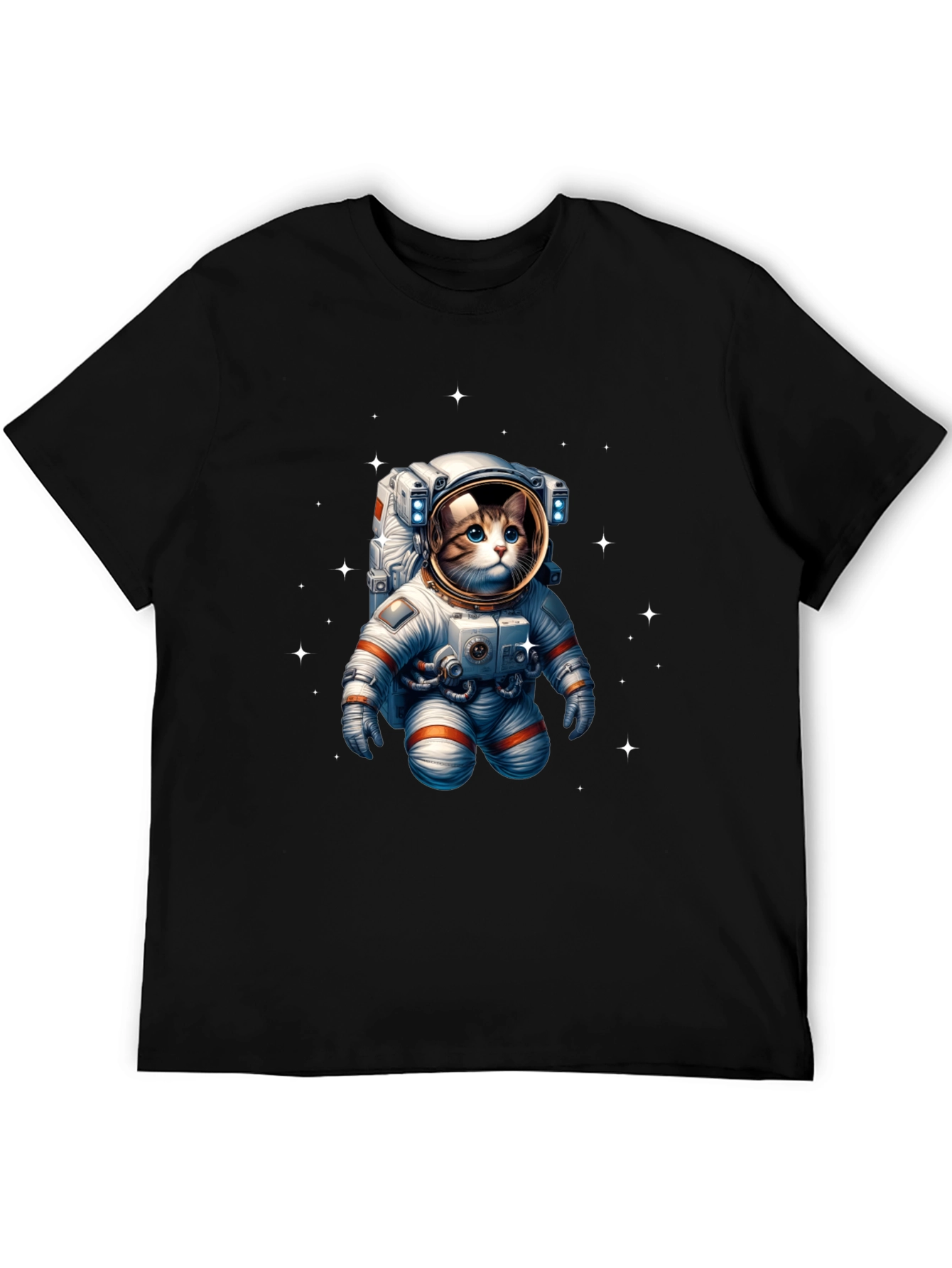 Astronaut Cat Graphic Tee - Space Kitty T-Shirt