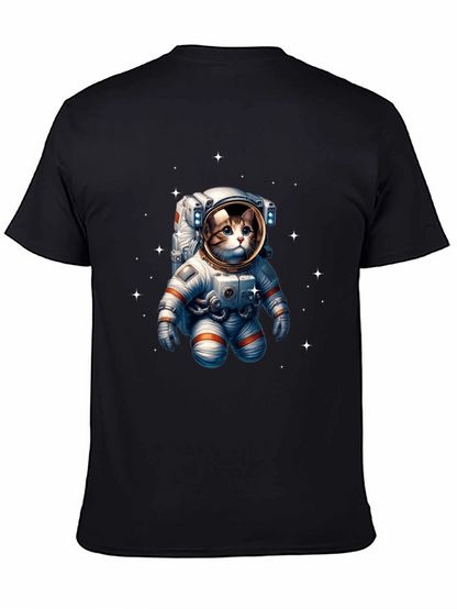 Astronaut Cat Graphic Tee - Space Kitty T-Shirt
