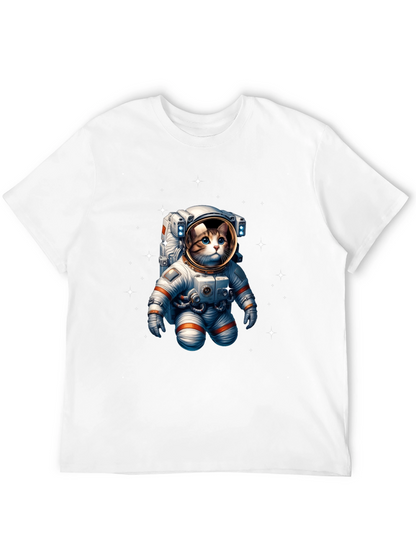 Astronaut Cat Graphic Tee - Space Kitty T-Shirt