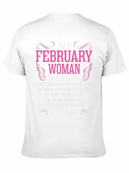 February Woman Graphic T-Shirt - Im Not Bossy