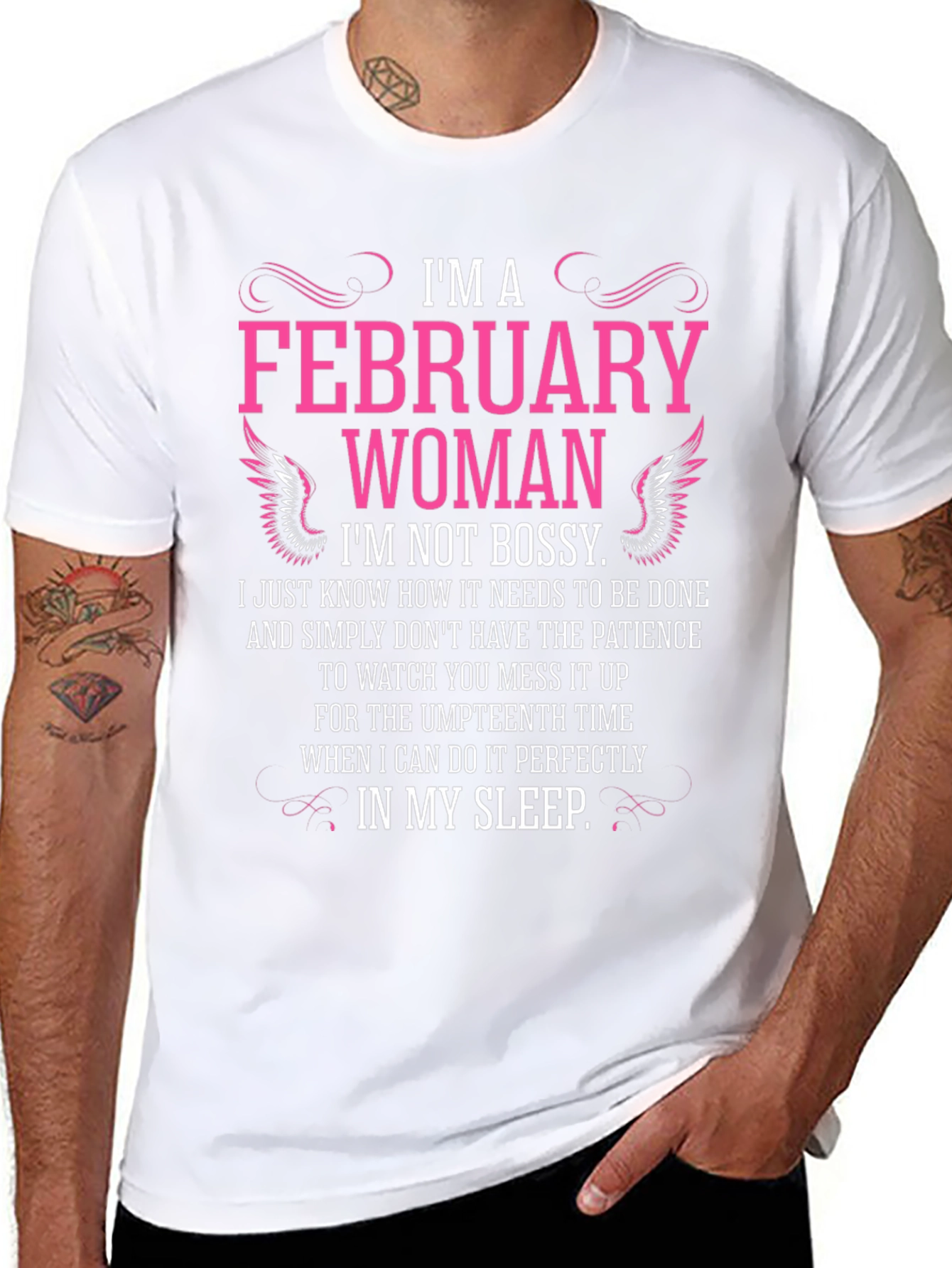 February Woman Graphic T-Shirt - Im Not Bossy