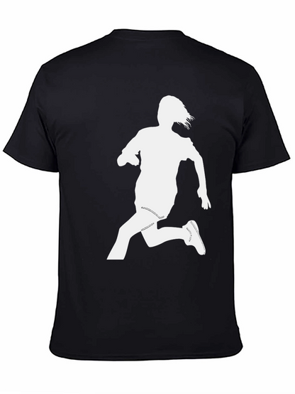 Silhouette Running Tee - Black Cotton Blend