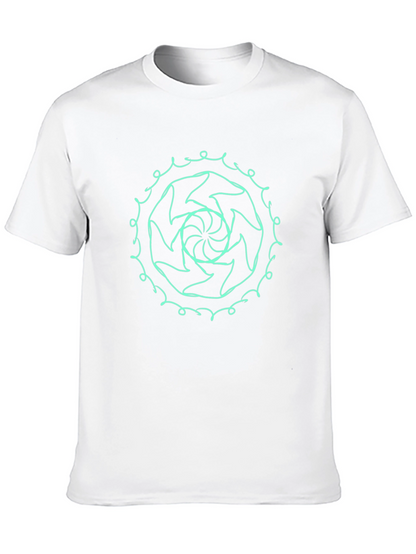 Abstract Swirl Graphic Tee - Stylish Black T-Shirt