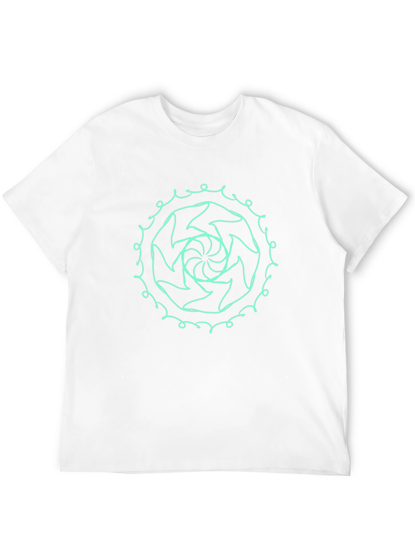 Abstract Swirl Graphic Tee - Stylish Black T-Shirt