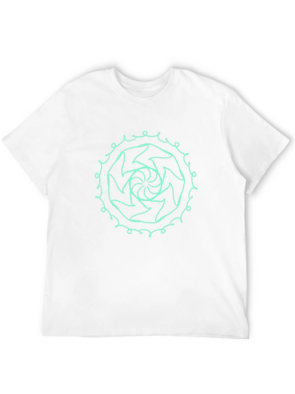 Abstract Swirl Graphic Tee - Stylish Black T-Shirt