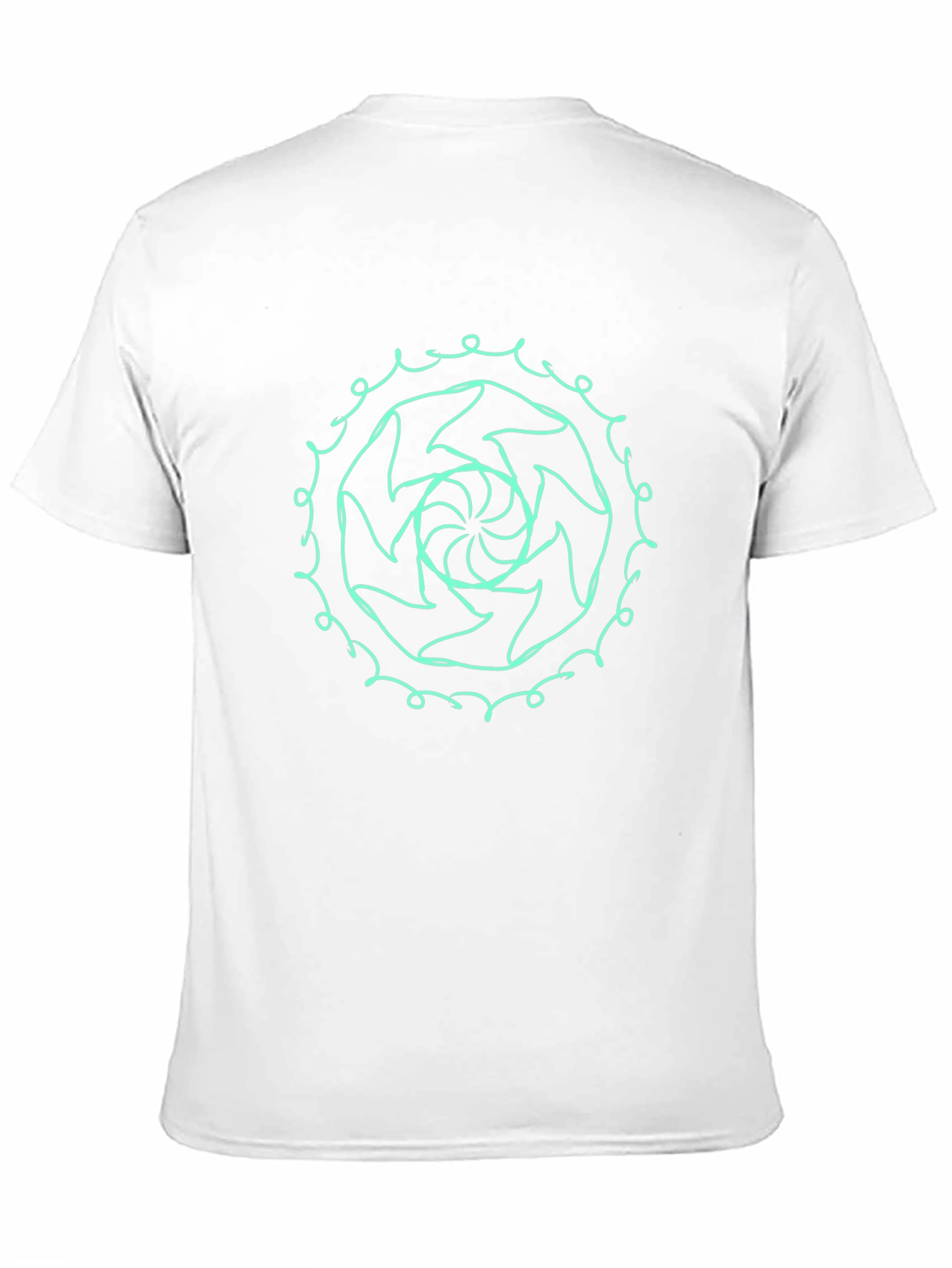 Abstract Swirl Graphic Tee - Stylish Black T-Shirt