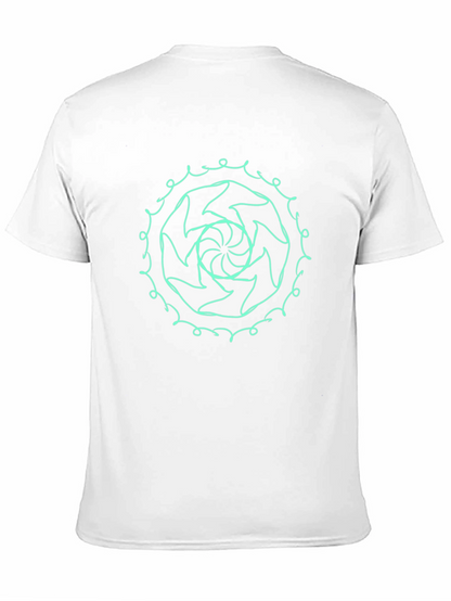 Abstract Swirl Graphic Tee - Stylish Black T-Shirt