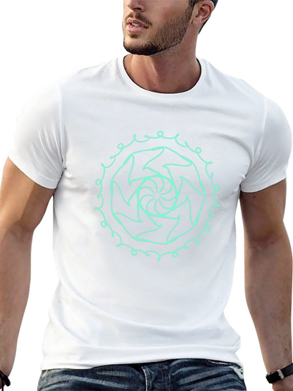 Abstract Swirl Graphic Tee - Stylish Black T-Shirt