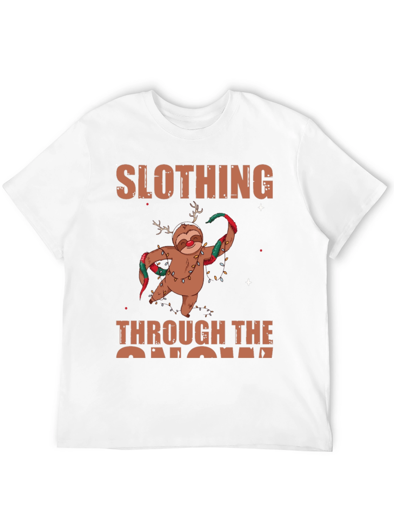 Slothing Through The Snow Christmas T-Shirt