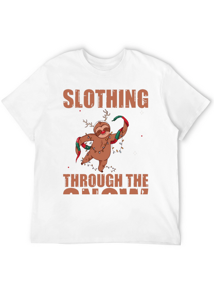 Slothing Through The Snow Christmas T-Shirt