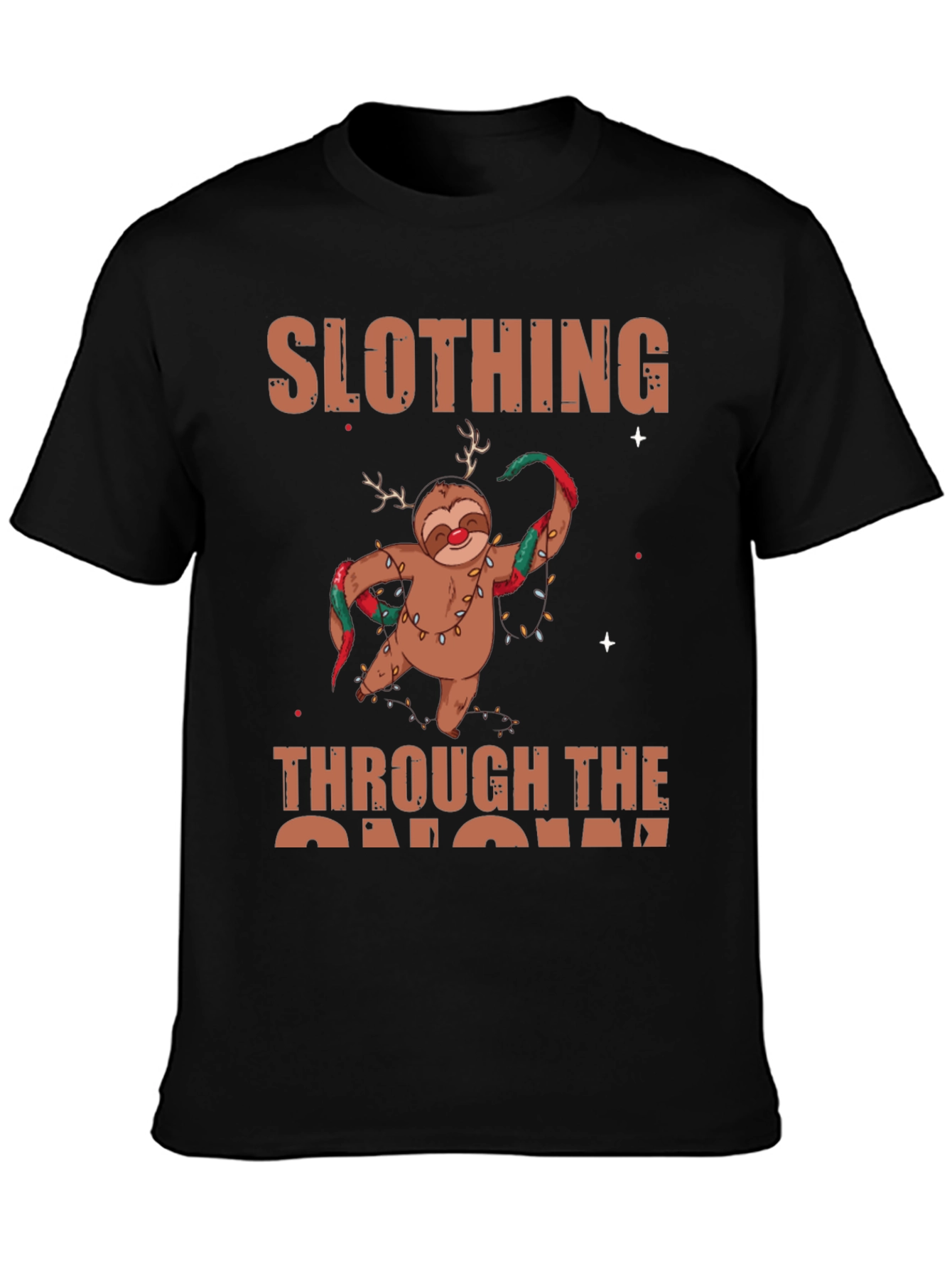 Slothing Through The Snow Christmas T-Shirt