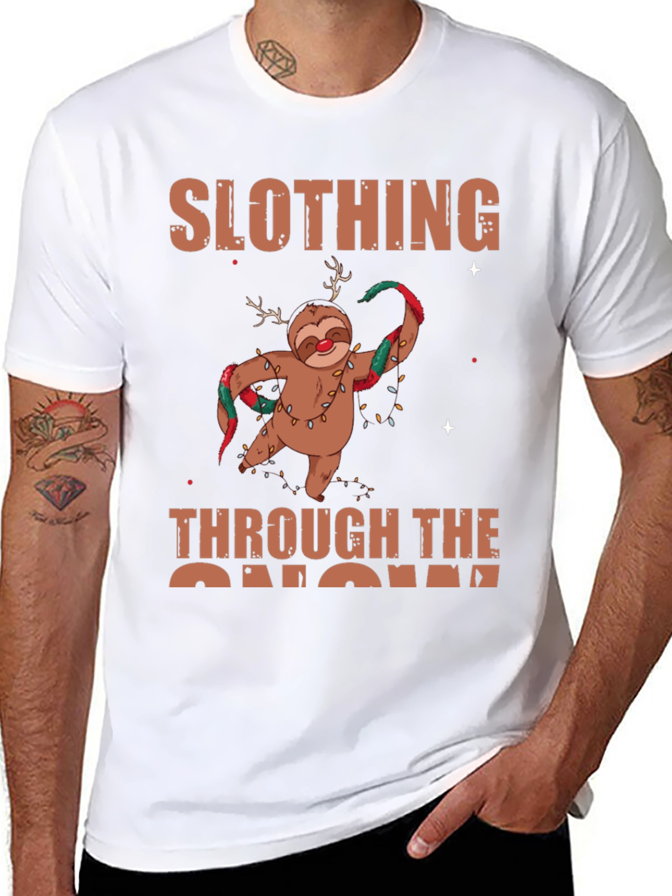 Slothing Through The Snow Christmas T-Shirt