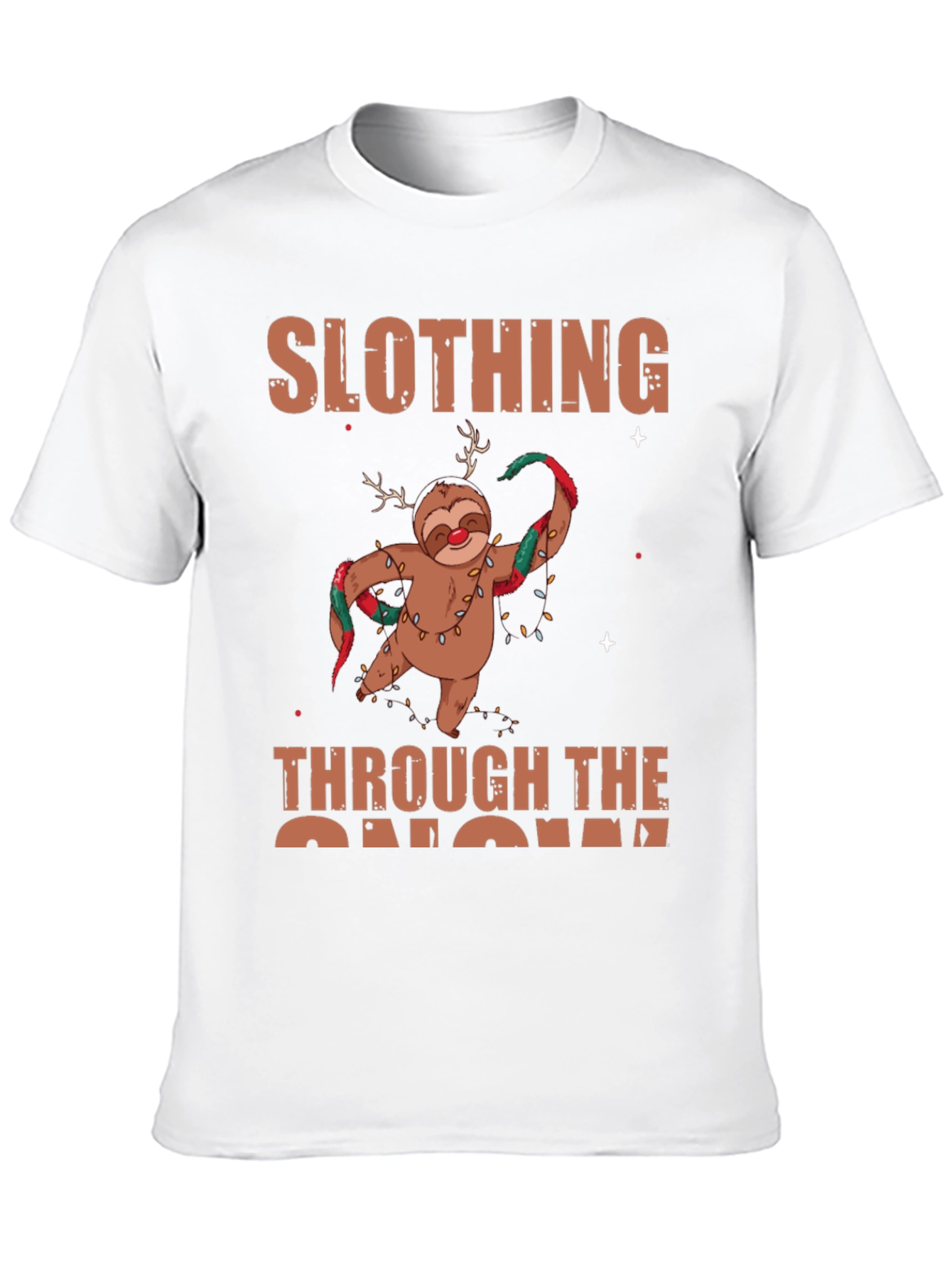 Slothing Through The Snow Christmas T-Shirt