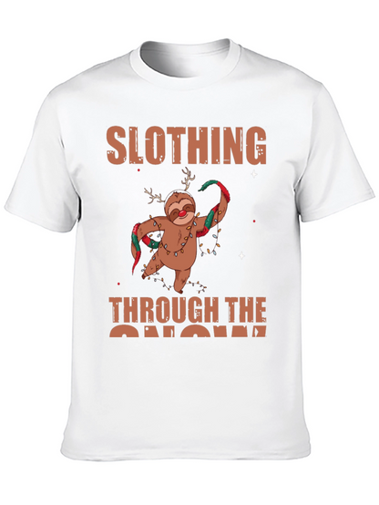 Slothing Through The Snow Christmas T-Shirt