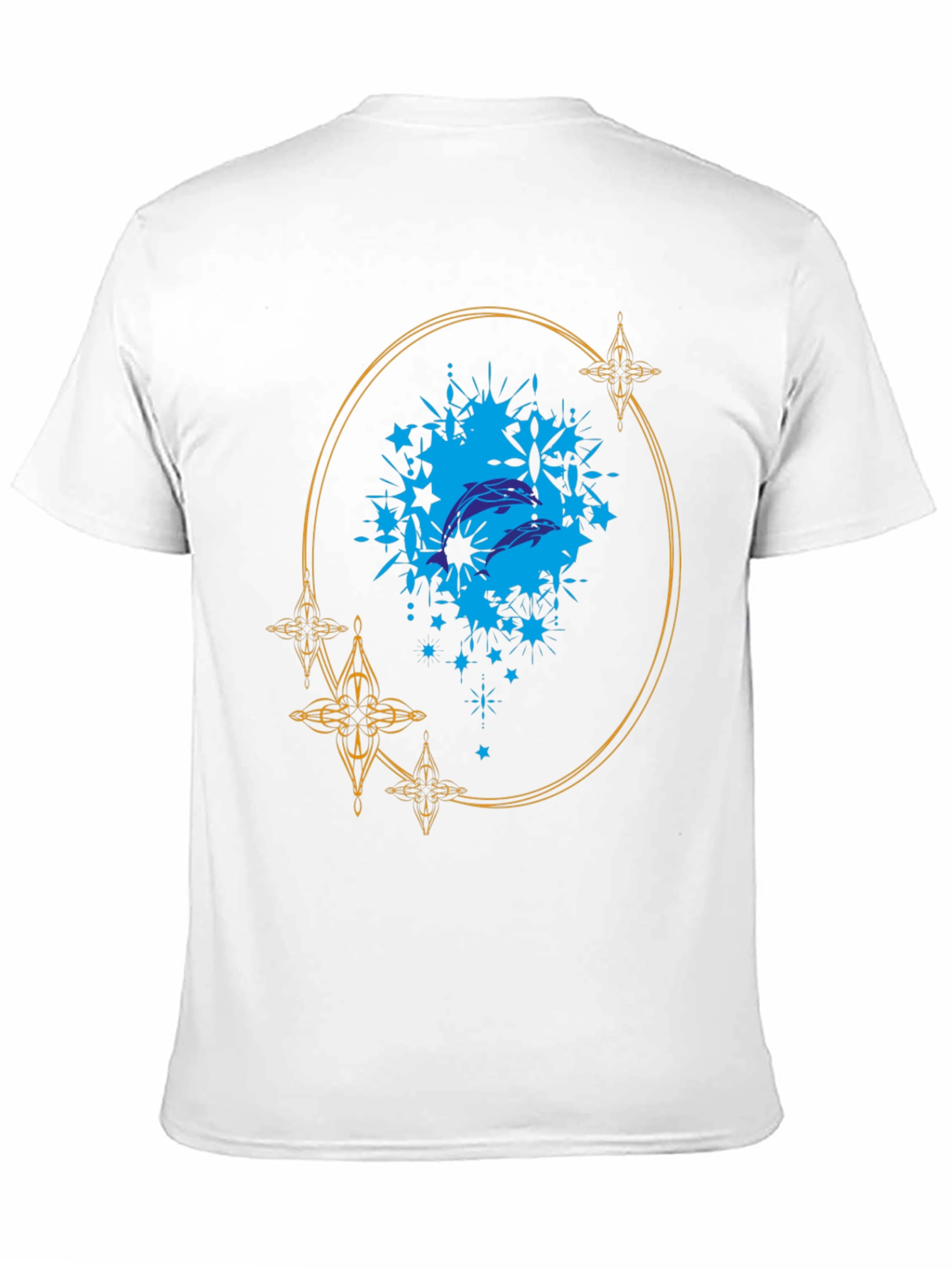 Dolphin Splash Graphic Black T-Shirt