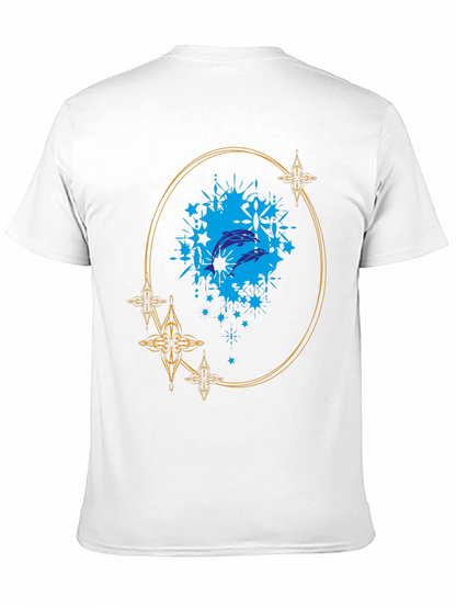 Dolphin Splash Graphic Black T-Shirt