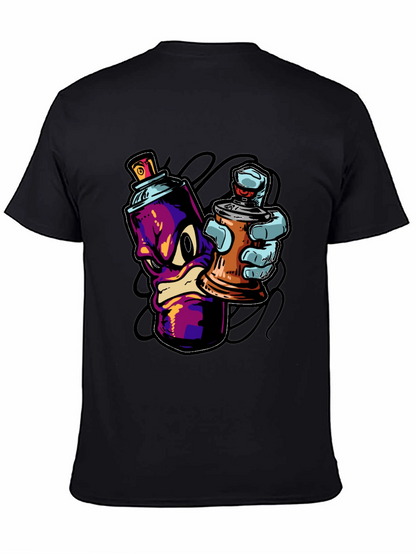 Cool Graffiti Art Spray Paint Cartoon T-Shirt