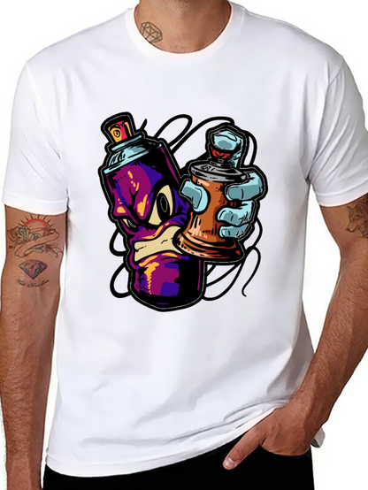 Cool Graffiti Art Spray Paint Cartoon T-Shirt