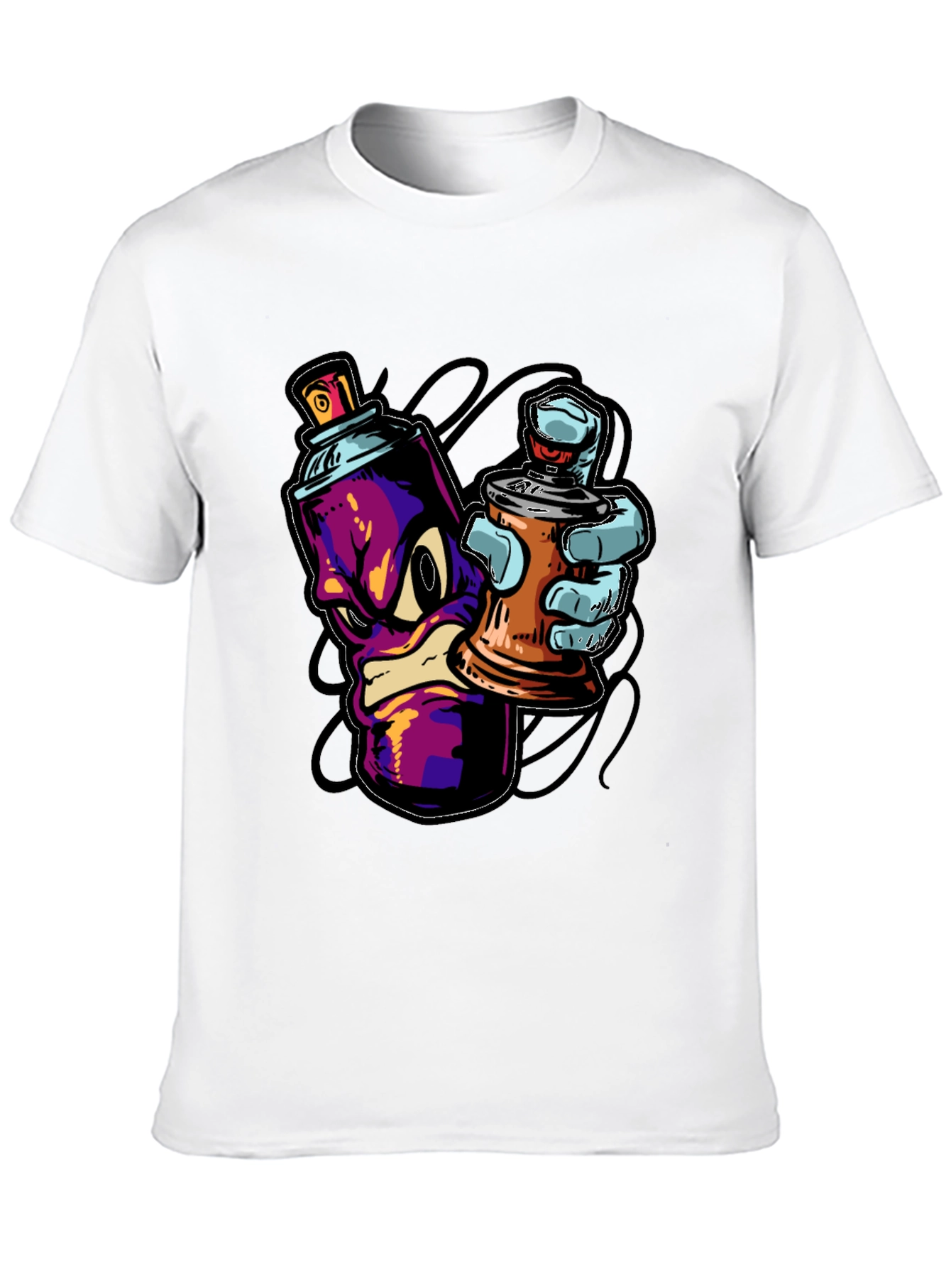 Cool Graffiti Art Spray Paint Cartoon T-Shirt